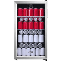 Midea ARV115B1AST Arctic King 115-Can Beverage Fridge with Glass Door