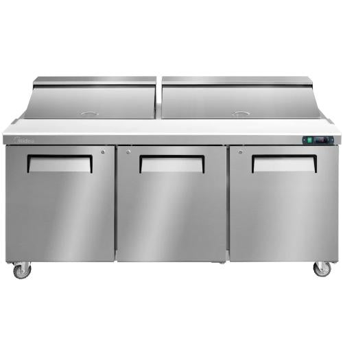 Midea MCRK20B3AST Commercial Sandwich and Salad Prep Table - Stainless Steel