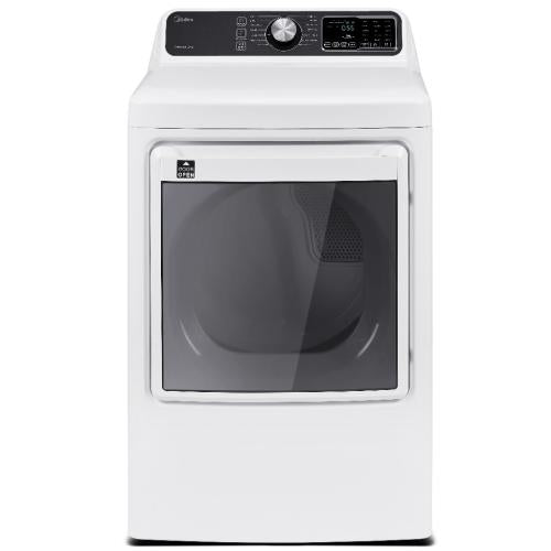 Midea MLG45N3BWW 7.5 Cu. Ft. Top Load Gas Dryer, White