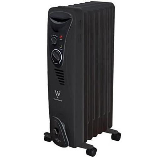 Midea HO0218HB Portable 1500W Oil-Filled Radiator Heater, Black