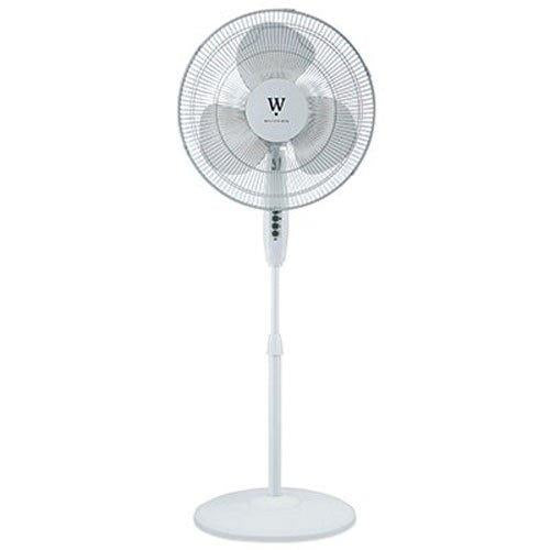 Midea FFS408JCABLK 16-Inch Oscillating Pedestal Fan, Black Finish