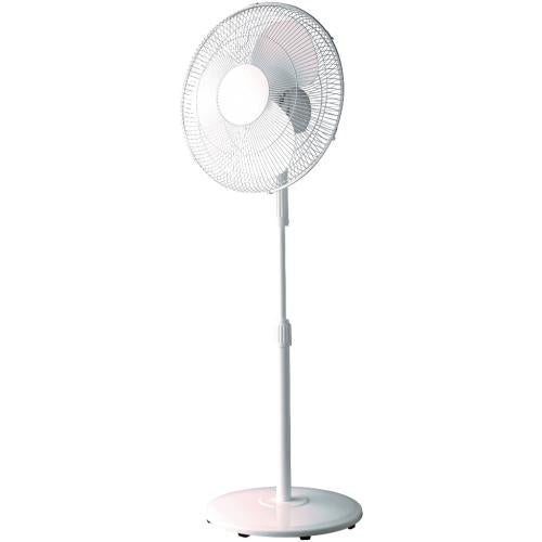 Midea FS408MW 16-Inch Oscillating Pedestal Fan, Glossy White