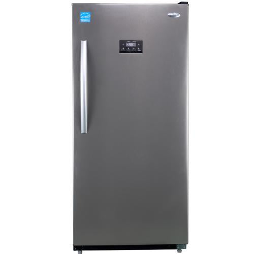 Midea PFV1376MS 13.8 Cu. Ft. Vertical Upright Freezer, Stainless Steel