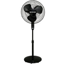 Midea 736546BLACK Deluxe 16-Inch Oscillating Pedestal Fan, Black