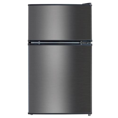 Midea WHD125FBS2 3.3 Cu. Ft. 2-Door Compact Refrigerator - Black Stainless Steel Look