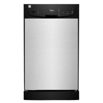 Midea M18DB9339BB3A 18-Inch Compact Built-In Dishwasher, Black
