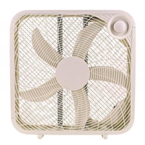 Midea FB5016H 20-Inch 3-Speed Classic Box Fan, White Finish