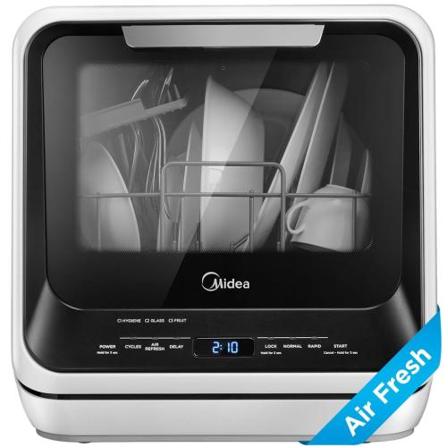 Midea MDC17P0ABB Mini 5L Portable Countertop Dishwasher, No Hookup Needed, Black