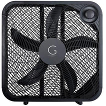 Midea G20BOXBLK Genesis 20-Inch 3-Speed High-Performance Box Fan, Black