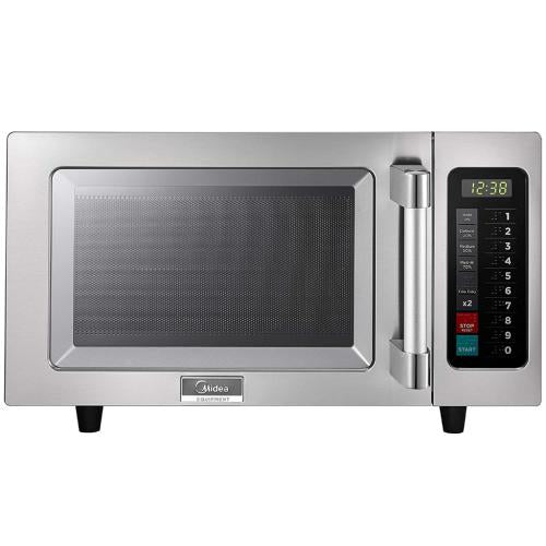 Midea 1025F1A Commercial Series 1000W Microwave Oven, Digital Push Button