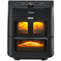 Midea MAD111D8APKW 11-Quart Two-Zone Air Fryer Oven with Independent Cooking Baskets