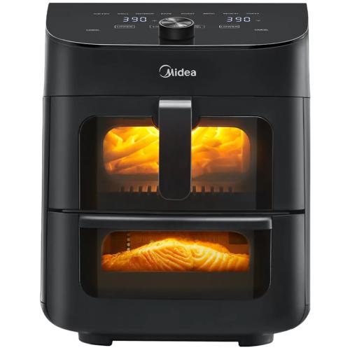 Midea MAD111D8APKW 11-Quart Two-Zone Air Fryer Oven with Independent Cooking Baskets
