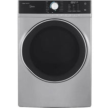 Midea MLG52S7AGS 8.0 Cu. Ft. Stackable Front Load Gas Dryer, Metallic Grey