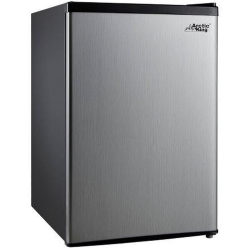 Midea AFRM026AES Compact Single Door Refrigerator - Stainless Steel Look