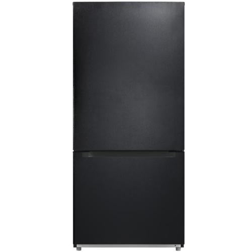 Midea CBMR187M4B 18.7 Cu. Ft. Bottom Mount Refrigerator - Double Door Black