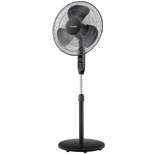 Midea PFS40A4BBB 16-Inch Pedestal Fan with Remote Control, Black