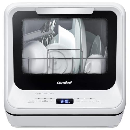 Midea CDC17P0AWB COMFEE' Portable Countertop Dishwasher with 5L Built-In Water Tank