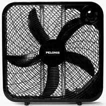 Midea PSFB50M1BBV Pelonis FB50-16H 20-Inch Box Fan, Black Finish