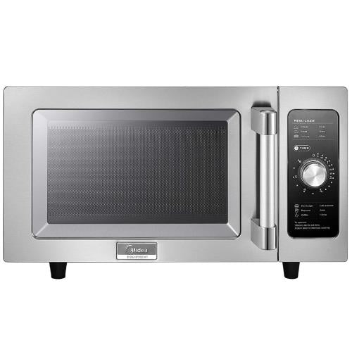 Midea 1025F0A Commercial Series 1000W Microwave Oven, Dial Controls