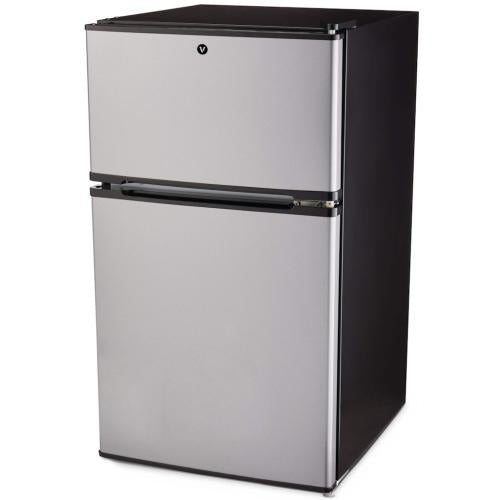 Midea 04315036 Vida by Paderno 3.1 Cu. Ft. 2-Door Compact Refrigerator - Stainless Steel