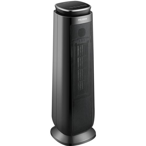 Midea NTH1518MR 23-Inch Oscillating Tower Ceramic Heater, Midnight Black