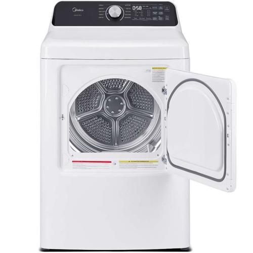 Midea MLTE52M2BWW 7.0 Cu. Ft. Smart Electric Tumble Dryer, Arctic White
