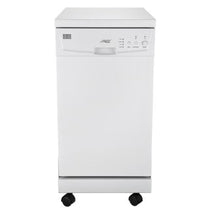 Midea A18DP9239WW 18-Inch Portable Rolling Dishwasher, Arctic White