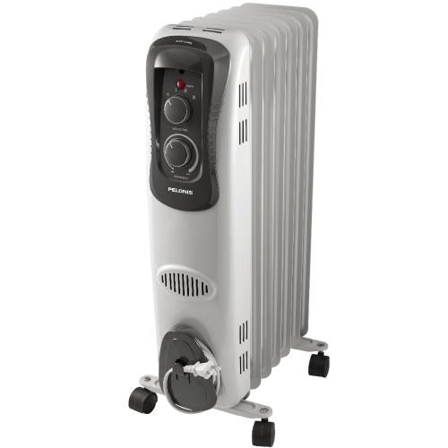 Midea HO17LA1W 1500W Manual Oil-Filled Radiator Heater, White