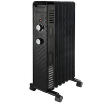 Midea PSH07O2ABB Pelonis 1500W Oil-Filled Electric Radiant Space Heater - Black