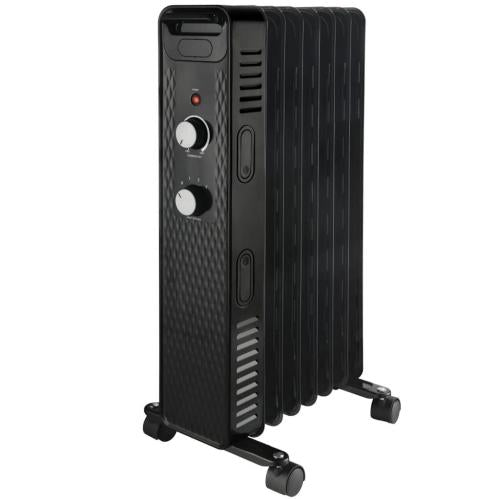 Midea PSH07O2ABB Pelonis 1500W Oil-Filled Electric Radiant Space Heater - Black